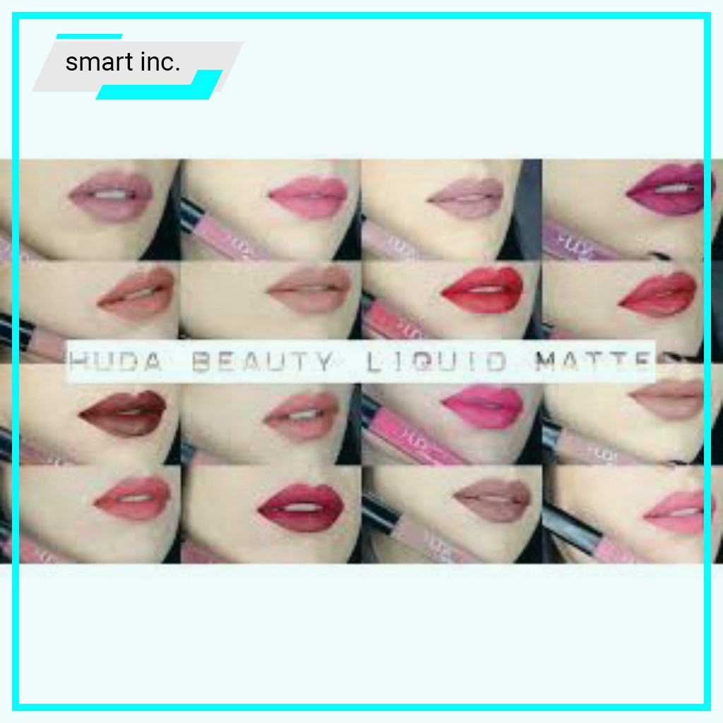 4 Son Môi Kem Lì Huda Beauty Liquid Matte ⚜️FREESHIP⚜️ Đẹp Cao Cấp Loại Tốt Nhất Màu Hồng Đỏ Trầm