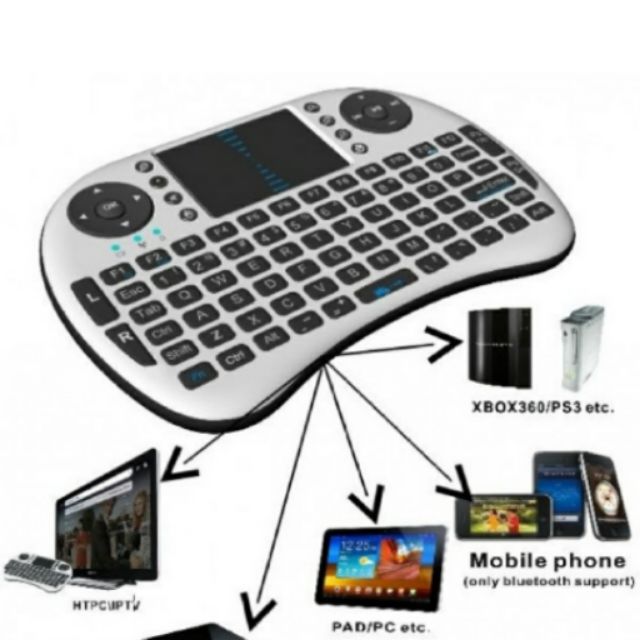 Chuột kiêm ban phim điều khiển tivi vi may tinh rất tiên lợi cho người sử dụng có rất nhiều nút bấm