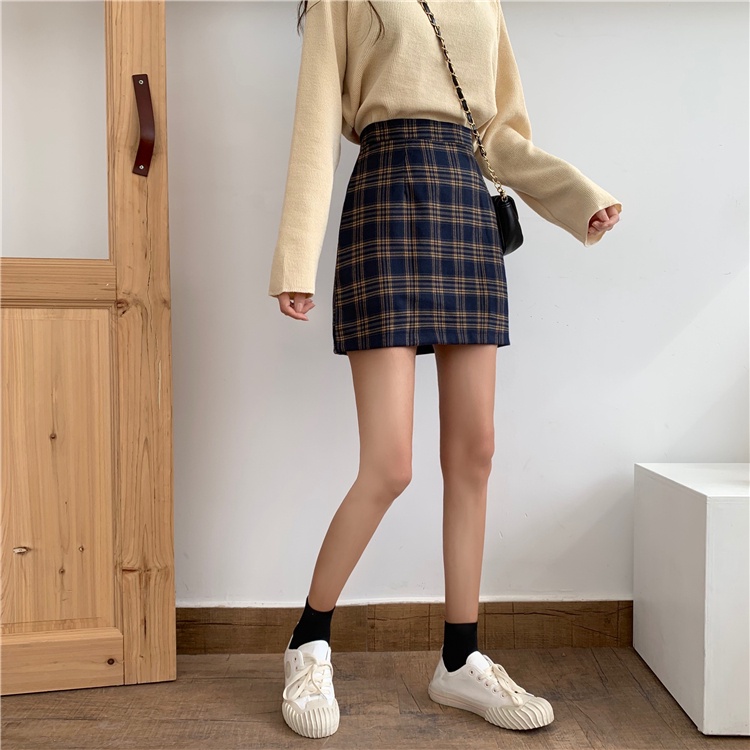 Yena Chân váy hoạ tiết sọc ca-rô phong cách Hàn Quốc năng động | BigBuy360 - bigbuy360.vn