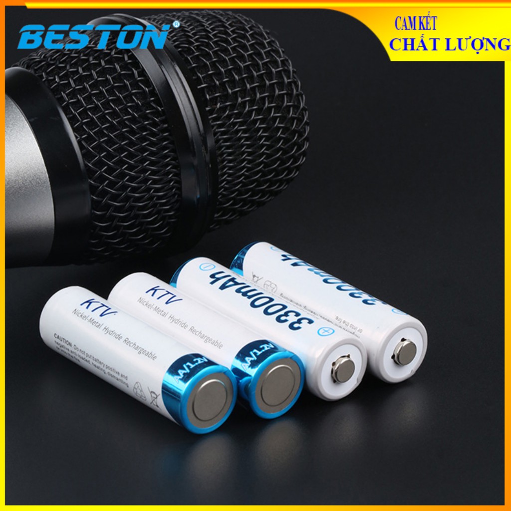 Pin tiểu sạc lại - pin AA 3300mAh Beston - Pin chuyên dùng cho Micro, Karaoke, máy ảnh -  Hàng chuẩn