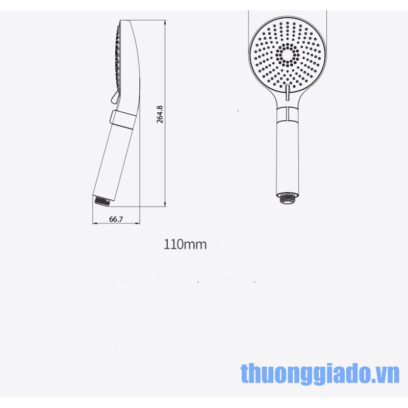 Vòi sen tăng áp cao cấp Xiaomi Diiib, 3 chế độ phun, chuyển đổi chế độ dễ dàng bằng một tay