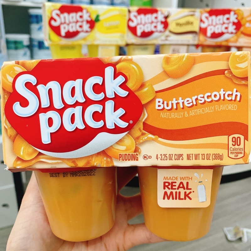 ( Air ✈️ date 2022) Váng sữa Snack pack cho bé 6m của Mỹ (4x92g)