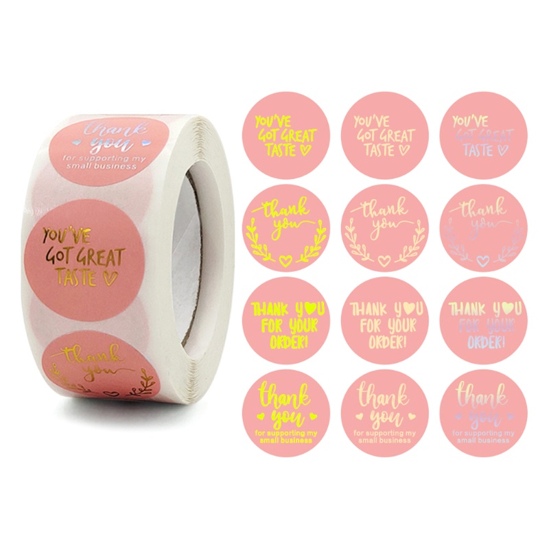 Cuộn 500 Miếng Dán Màu Sắc Đồng Trang Trí Quà Tặng