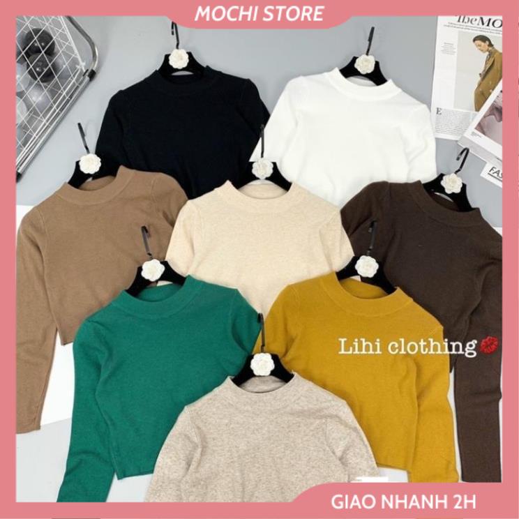 Áo Len Nữ Cổ Lọ, Áo Croptop Dài Tay Chất Len Dày Dặn Full Bảng Màu Hàng Quảng Châu Form Dưới 55kg. | BigBuy360 - bigbuy360.vn