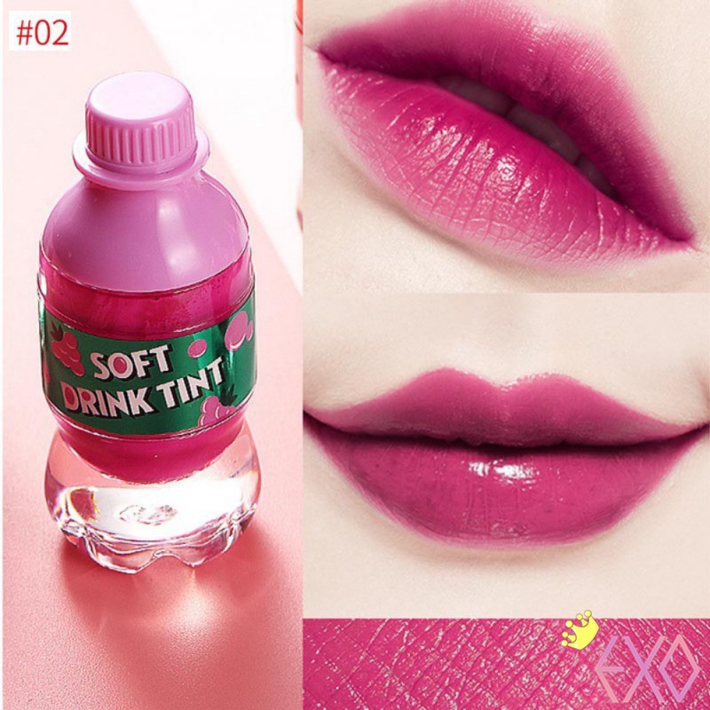 Son môi chống nước lâu phai thiết kế vỏ son hình chai soda mini độc đáo | BigBuy360 - bigbuy360.vn