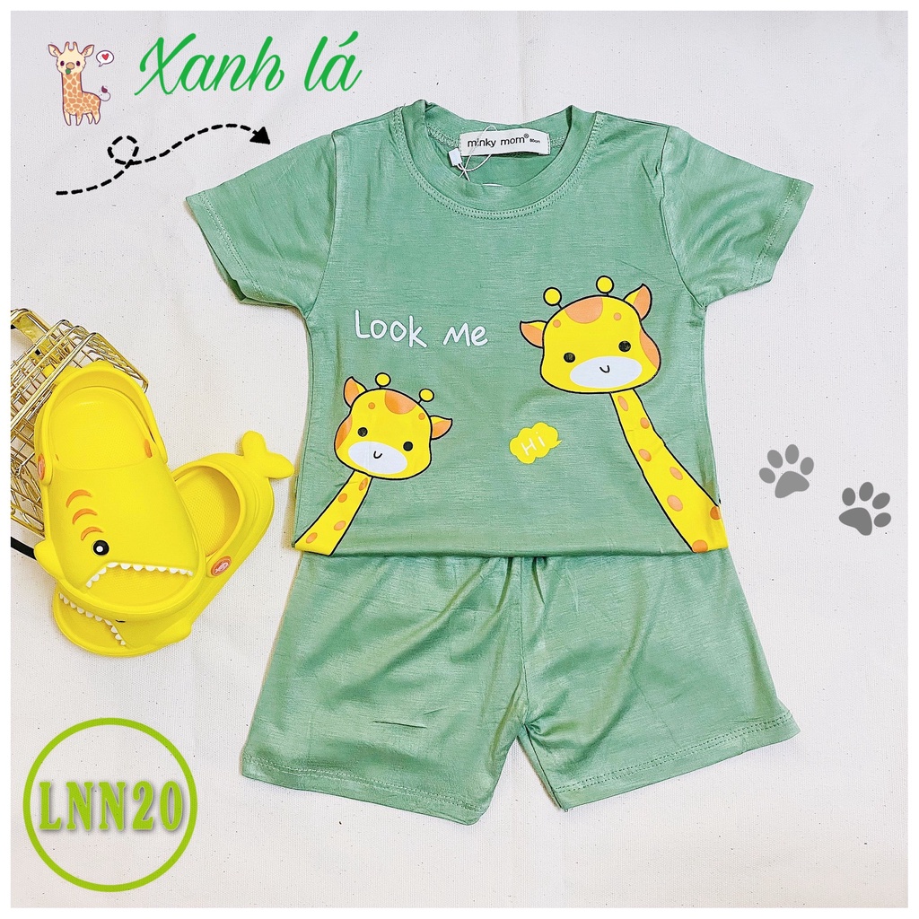 [LNN20] Bộ Cộc Tay Thun Lạnh MINKY MOM CÓ SIZE ĐẠI, Mềm Mịn, Thoáng Mát, Dễ Chịu, Thấm Hút Mồ Hôi, Hàng Chuẩn Đẹp Cho Bé