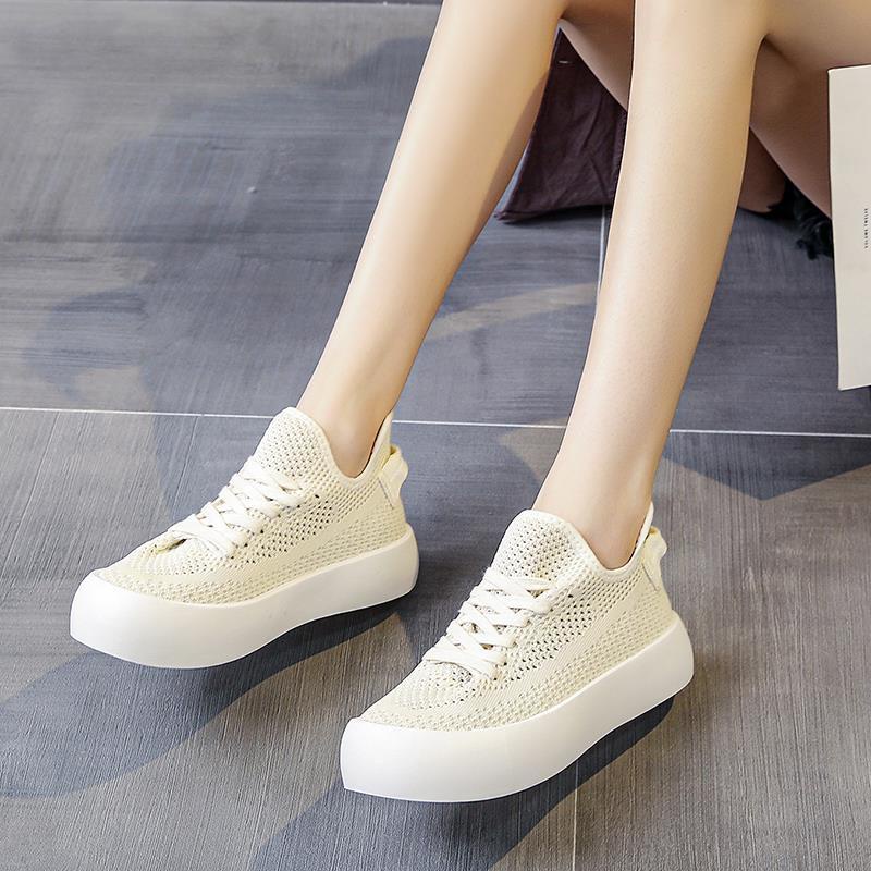 Jiashucheng Giày Thể Thao Phối Lưới Thoáng Khí Đế Dày Thời Trang Mùa Hè Cho Nữ