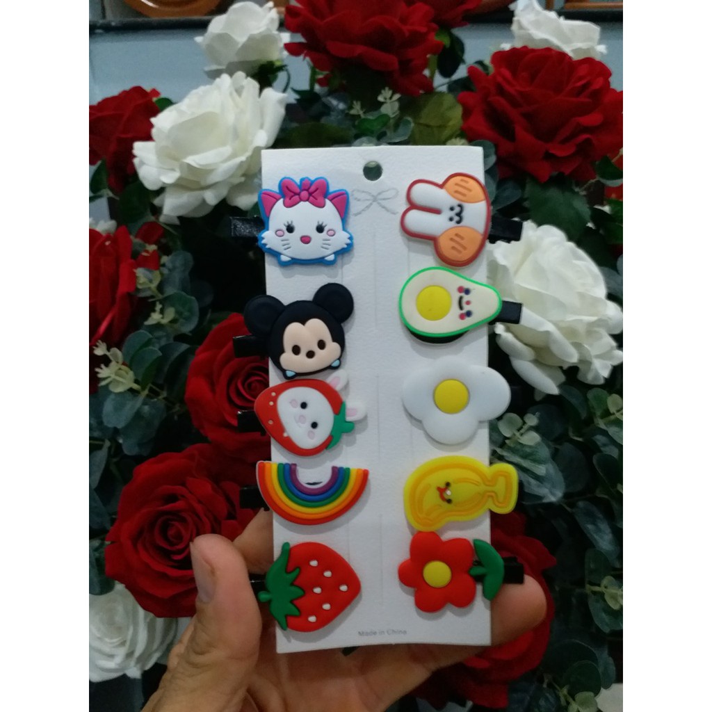 Set 10 kẹp tóc đáng yêu cho bé