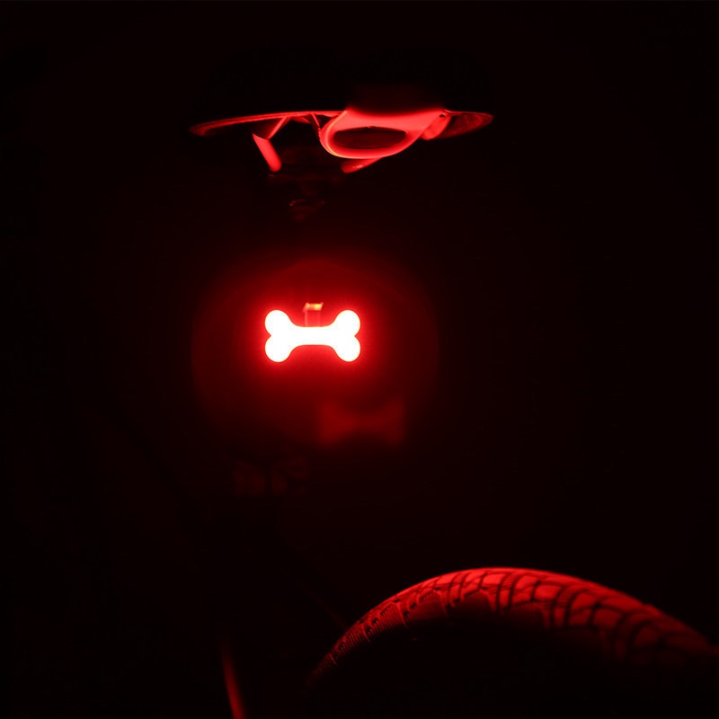 Đèn MOSOWORLD bóng LED nhiều độ sáng có cổng sạc USB gắn sau xe đạp