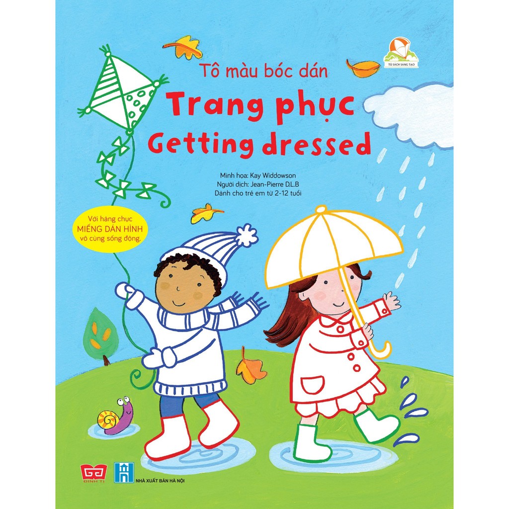Sách tô màu bóc dán - Trang phục - Getting dressed
