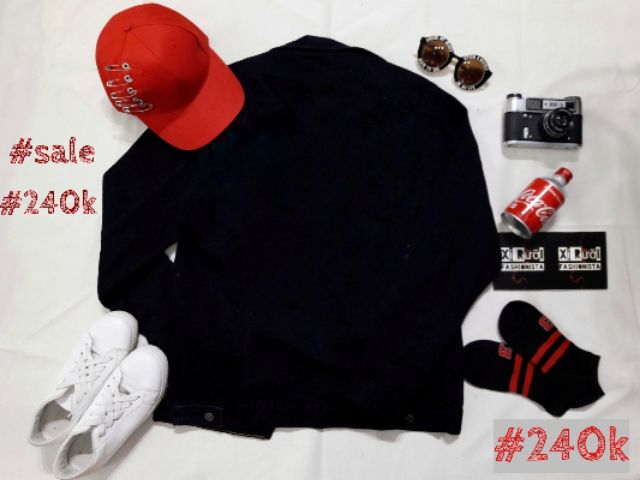 [Đủ Size S,M,L,XL ] Áo khoác jeans đen nam nữ | BigBuy360 - bigbuy360.vn