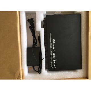 switch quang 4 cổng SC + 2 Cổng J45 - SWITCH CHIA 2 LAN 4 QUANG