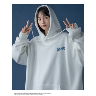 Áo Khoác Hoodie Lót Nhung Tay Dài Dáng Rộng In Chữ Kiểu Mỹ Thời Trang Thu Đông Cho Cặp Đôi Size M-8XL 150K