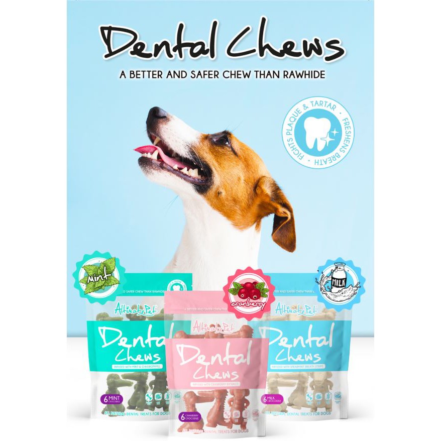 Xương thưởng gặm sạch răng và thơm miệng cho chó cưng Altimate Pet Dental Chews đa dạng mùi