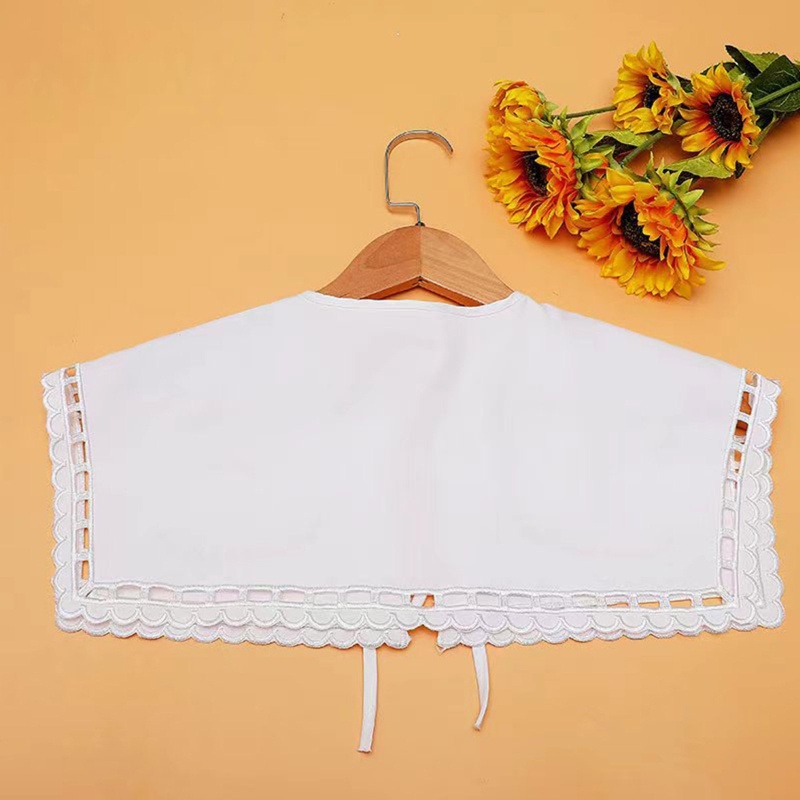 Khăn Choàng Cổ Thủy Thủ Thêu Họa Tiết Vỏ Sò Rỗng Cho Nữ