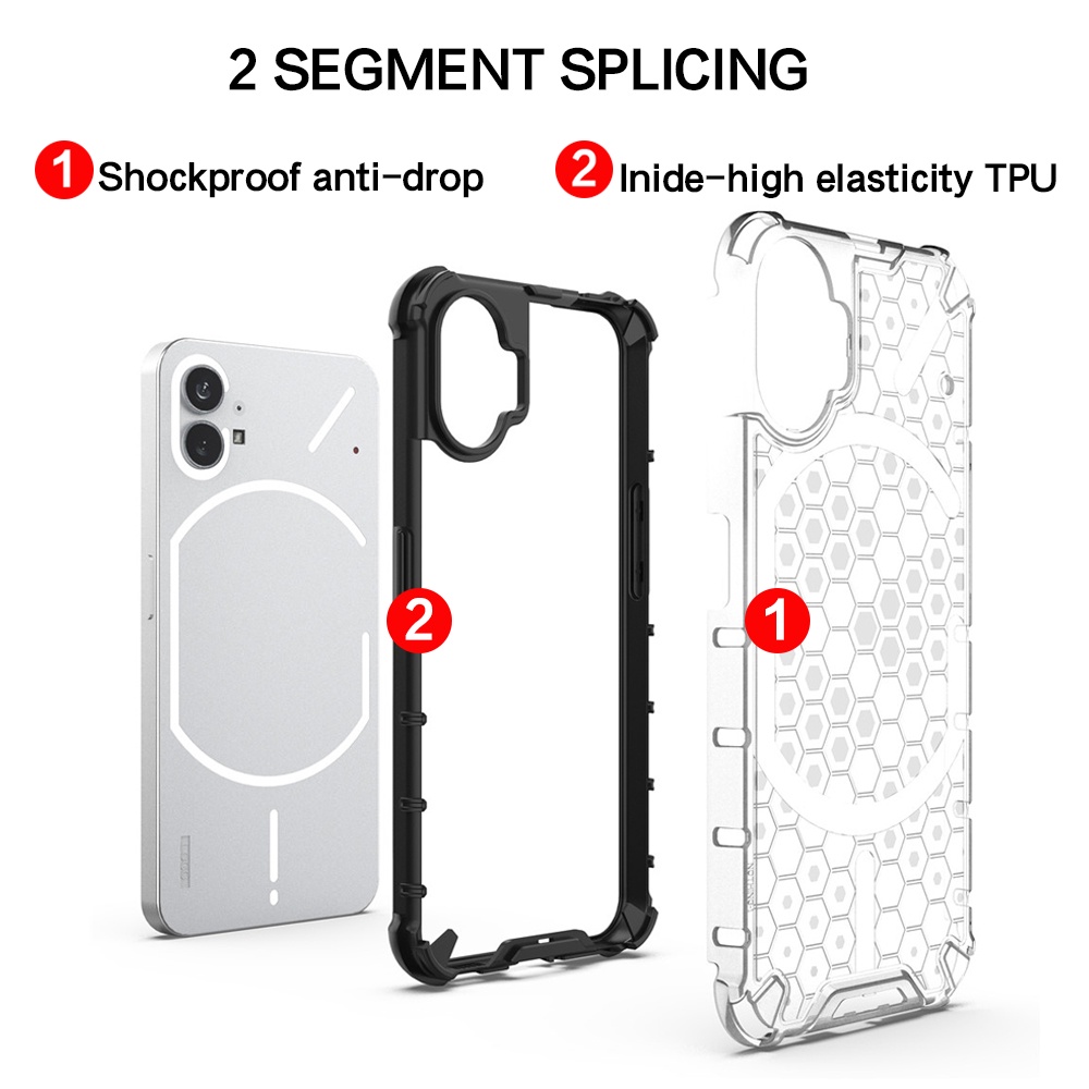 Ốp Điện Thoại Nhựa Cứng Trong Suốt Chống Sốc Họa Tiết Tổ Ong Cho Iphone 1 One (1)