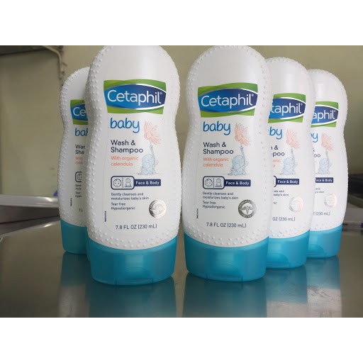 Tắm gội Cetaphil Baby Gentle Wash & Shampoo 230ml - With Organic Calendula (chai)