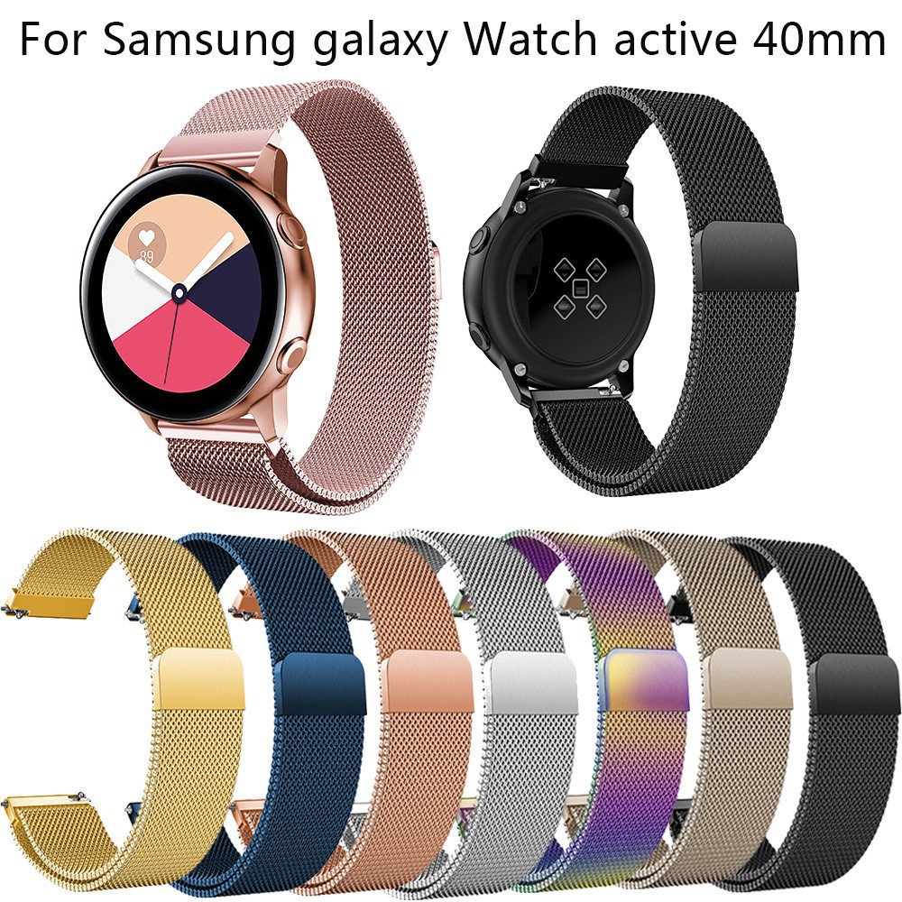 Dây đeo đồng hồ kiểu lưới Milanese cho Samsung Galaxy Watch Active/Active 2/Galaxy 42mm 20mm