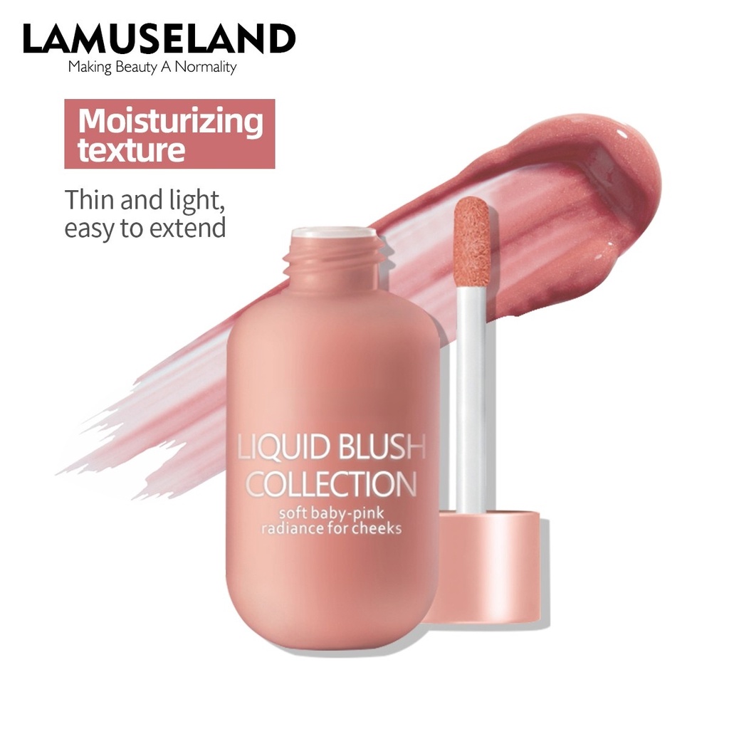 Phấn má hồng dạng lỏng LAMUSELAND LK37B 12g trang điểm má môi dưỡng ẩm làm sáng đa năng thiết kế bình em bé xinh xắn