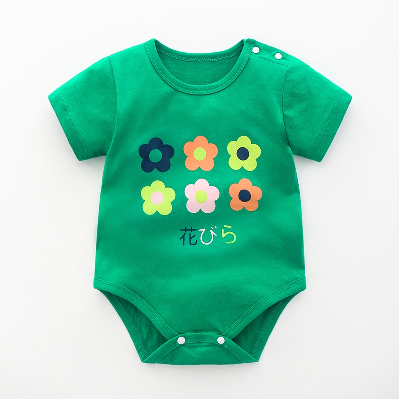 Civi❤ Bộ Áo Liền Quần Tay Ngắn Bằng Vải Cotton Nguyên Chất Mỏng Dành Cho Bé 3 Tháng Tuổi #Cv-1227