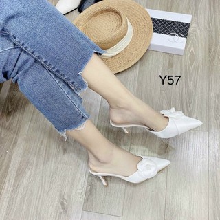 Giày cao gót 7p đính bông hoa hồng kiểu dáng trẻ trung, công sở