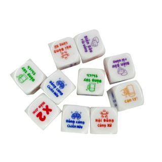 Xúc xắc cỡ 2cm uống bia, rượu tiếng Việt 6 mặt