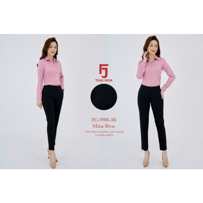 Quần tây màu đen co giãn mới 2C-990-36