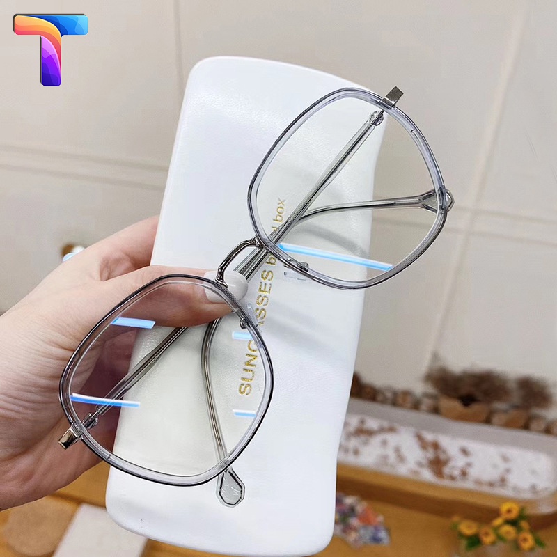 Kính chống ánh sáng xanh kim loại lớn nữ 6073