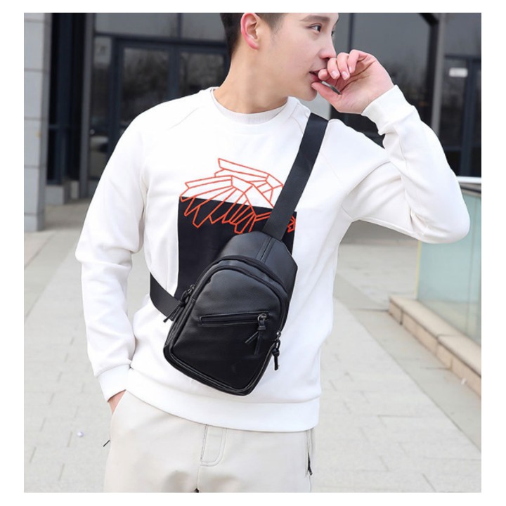 TÚI ĐEO NGANG TRƯỚC NGỰC  CHẤT DA CHỐNG CHÁY CHẤT LƯỢNG CAO -DC00 | BigBuy360 - bigbuy360.vn