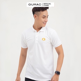 Áo thun polo nam thêu chữ G GUMAC form cơ bản, lịch lãm ATNB810