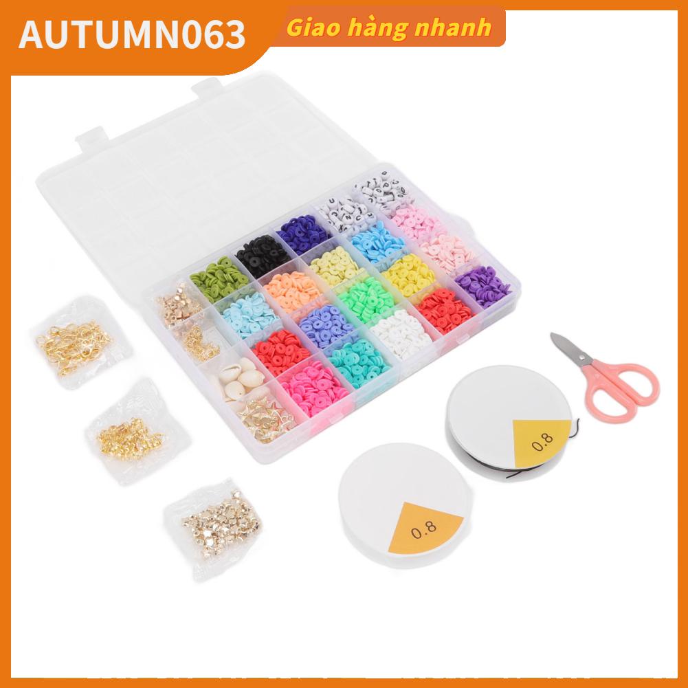Bộ hạt tự làm Mặt dây chuyền Jump Ring Kéo với Hộp lưu trữ cho Bộ trang sức Làm vòng tay Autumn063