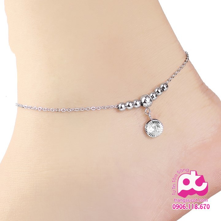 Lắc chân inox nữ cao cấp bảo hành không đen - SY_LCN_44