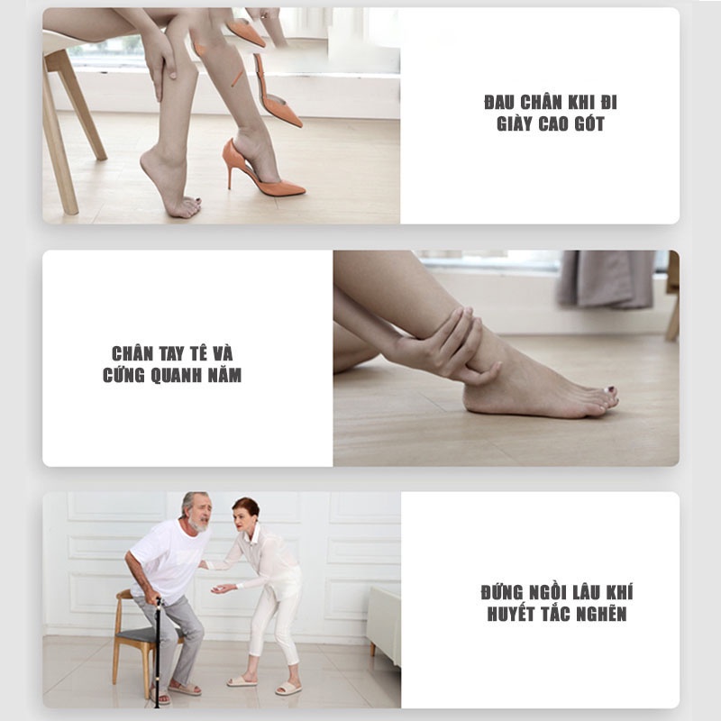 Máy massage bàn chân bấm huyệt đa điểm giảm tê cứng nhức mỏi, Thảm massage chân xung điện EMS