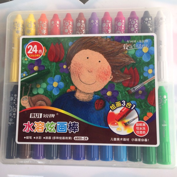 [Mã LIFEBOOK1 giảm 30K đơn 150K] Sáp màu 3in1 24 màu 6805-24 - Silky Crayon