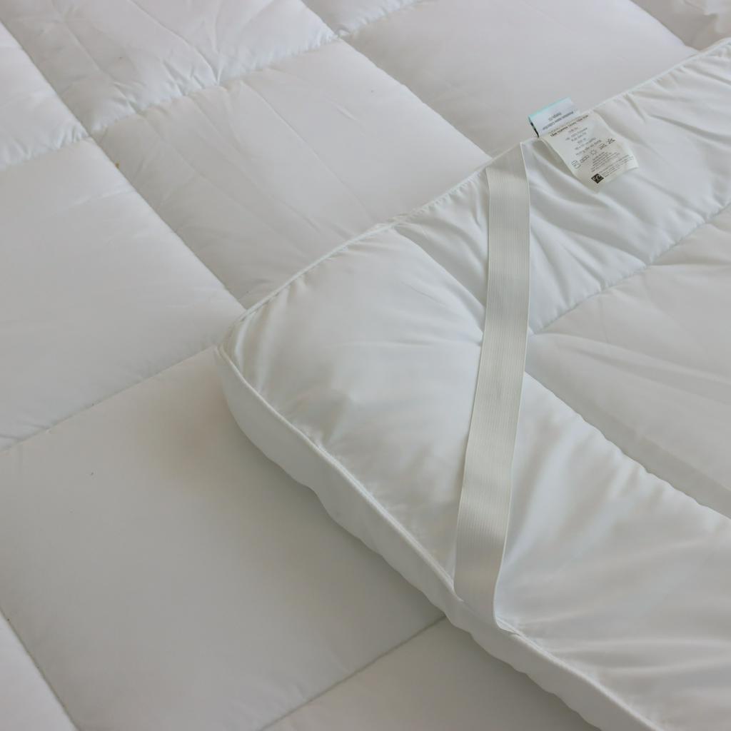 Topper nệm trắng K-Bedding By Everon chất liệu microfiber, dày 5cm