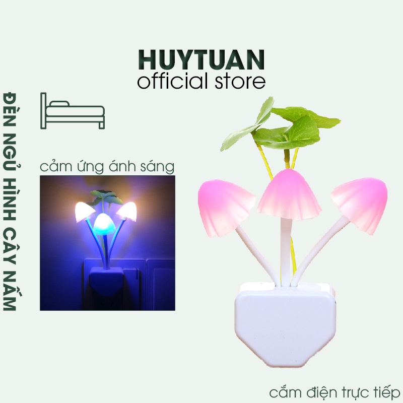 Đèn Ngủ Led Cảm Biến Ánh Sáng Hình Nấm - Đèn Ngủ Cảm Ứng Kiểu Dáng Hình Nấm Sáng Tạo