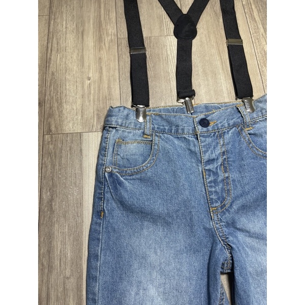 Quần Short Bé Trai Jean Yếm Xanh