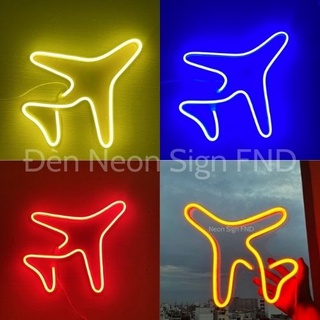 Đèn neon sign Den neon Phòng ngủ Decor nhà Led Neon Hình máy bay