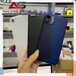 [ Có Video] Ốp Giấy Nhám Vân Cacbon Version 2 Chống Vân Tay Siêu Mỏng Cho Iphone