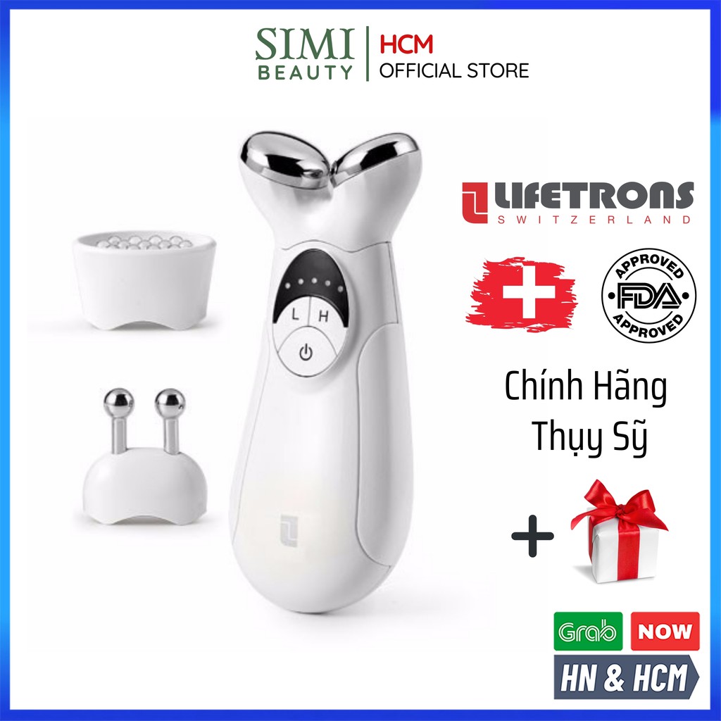 Máy nâng cơ mặt cầm tay Lifetrons EP 400 massage giảm nếp nhăn dưỡng trắng da mát xa trị liệu thâm quầng mắt matxa