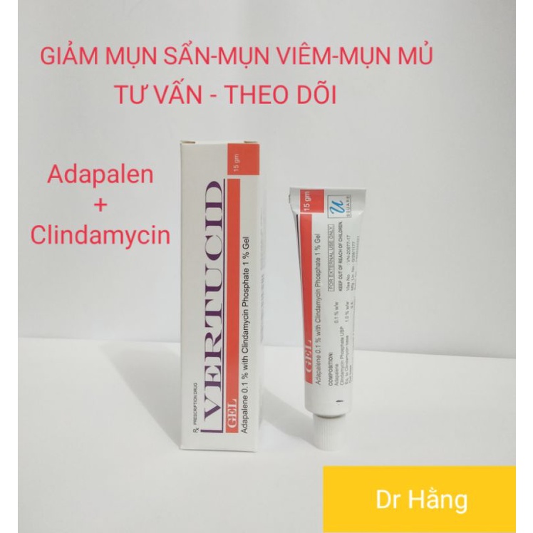 [CHÍNH HÃNG] Kem Dưỡng Giảm Mụn Vertucid 15g