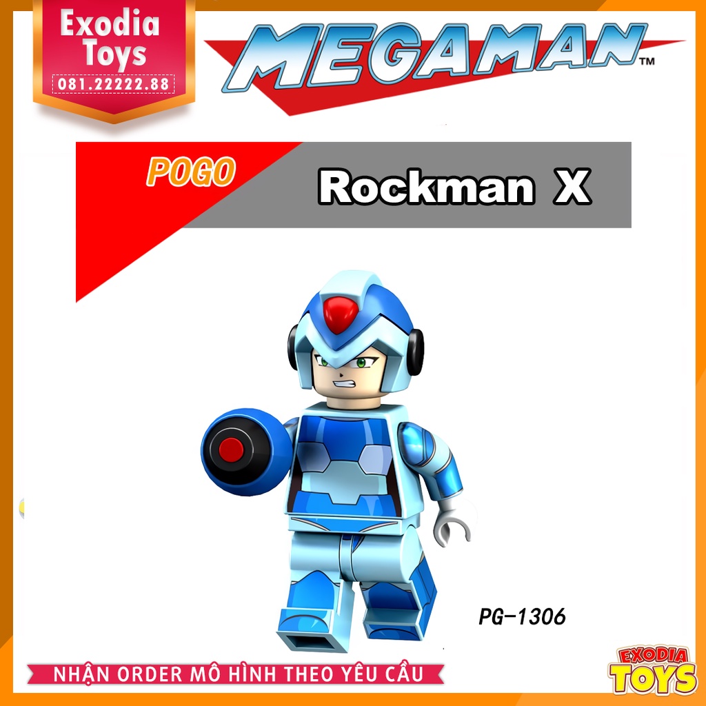 Xếp hình Minifigure Nhân vật trò chơi Rockman (Mega Man) - Đồ Chơi Lắp Ghép Sáng Tạo - POGO PG8137