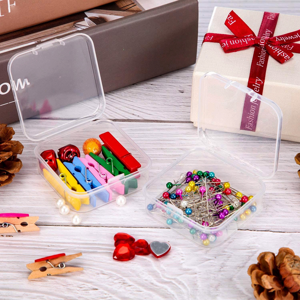 Hộp Đựng Dụng Cụ Câu Cá 5 Ngăn Hình Vuông Bằng Nhựa Trong Suốt