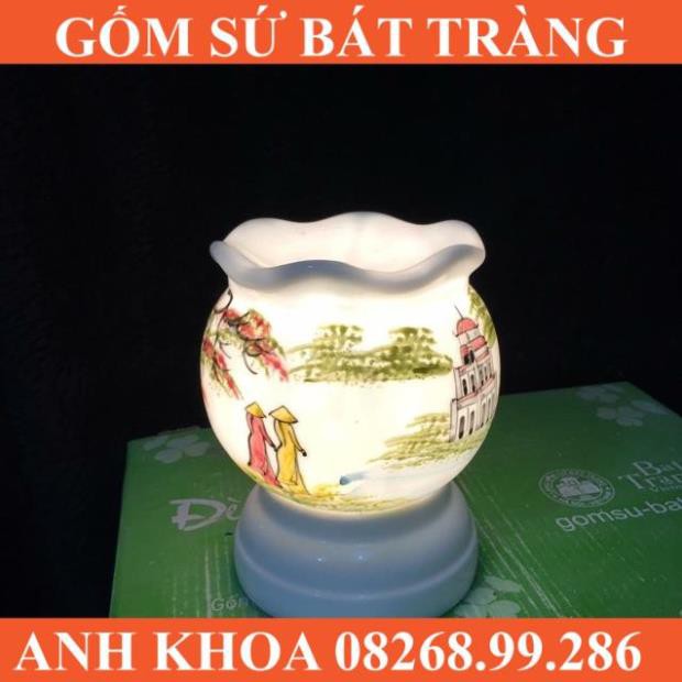 Đèn xông tinh dầu size to - Gốm sứ Bát Tràng Anh Khoa