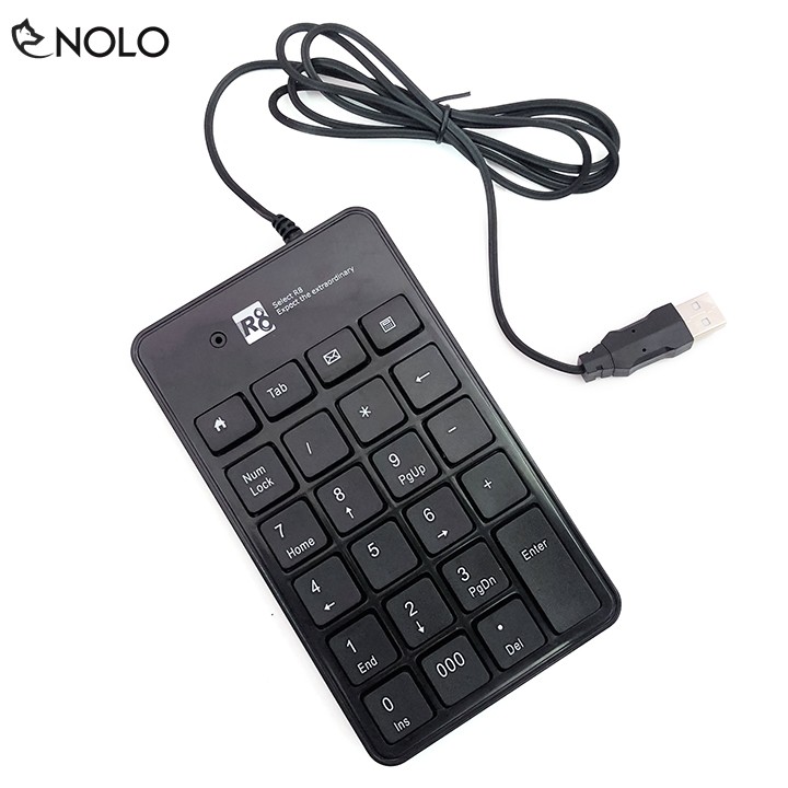 Bàn Phím Số Numeric R8 Model 1810 Gồm 23 Phím Lệnh Tương Thích HĐH Windows Mac Linux Chiều Dài Dây 100cm