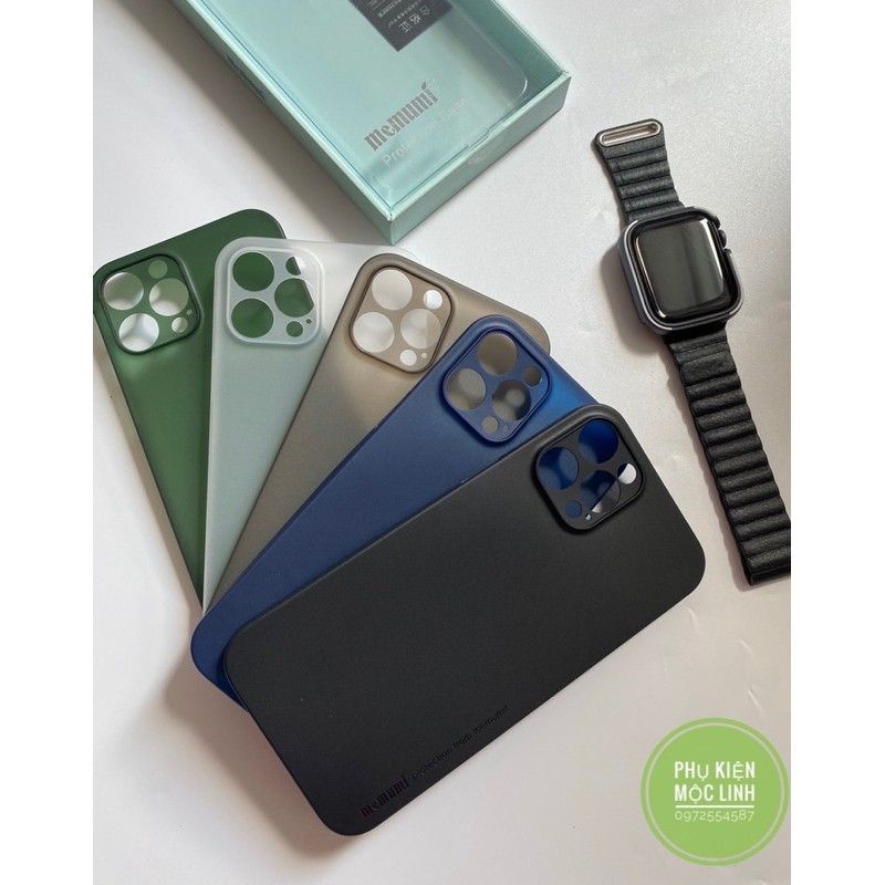 ⚡️CHÍNH HIỆU MEMUMI SIÊU MỎNG BẢO VỆ CAMERA ⚡️ ỐP IPHONE 13 PRO MAX / 13 / 13 PRO / 12 / MINI / PRO / MAX 0.3MM