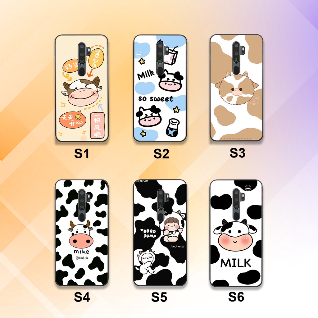 Ốp Lưng Oppo A5 2020 - Oppo A9 2020 in hình bò sữa siêu đáng yêu cute
