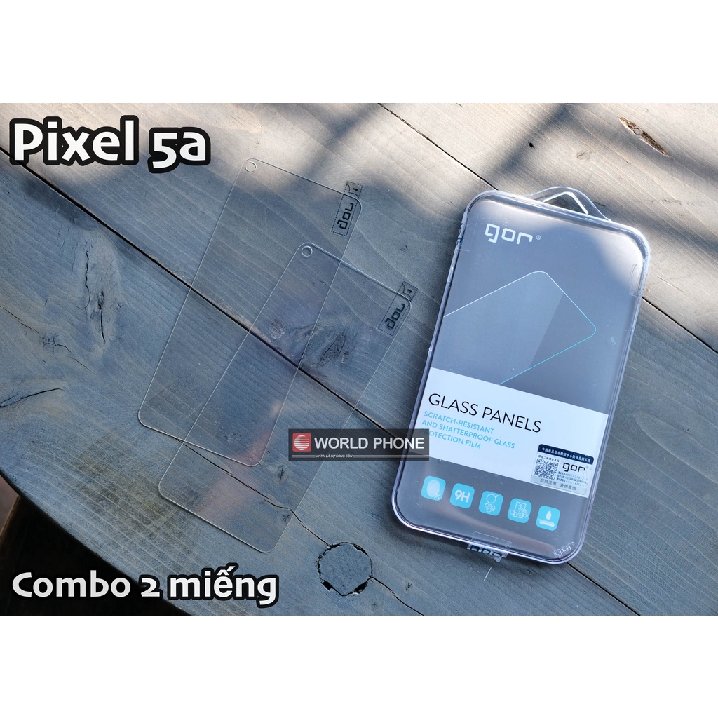 Bộ 2 miếng GOR dán kính cường lực GG Google Pixel 4/4XL, 4a 5G, 5/5a,Pixel 6/6a ,Pixel 7,Trong Suốt,chống bám vân tay