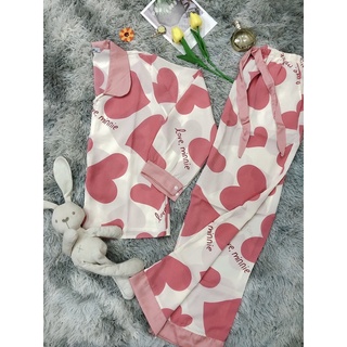 Bộ pijama cổ tay dai cổ sen cao cấp