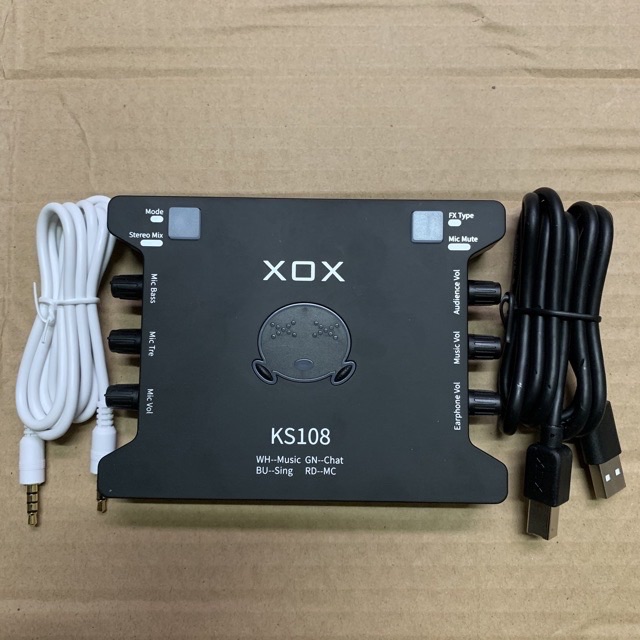 Combo thu âm livestream mic ISK AT350-Card xox KS108 bản tiếng anh bảo hành 1 năm